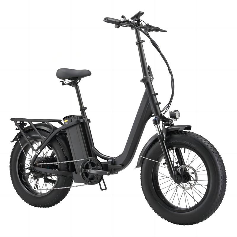 Cyclefort L10 City Folding Electric Bike With Seat 20 Inch Fat Tires Off-Road E-Bike 48V20Ah Battery 500W Motor Urban Commuting Electric Bicycle