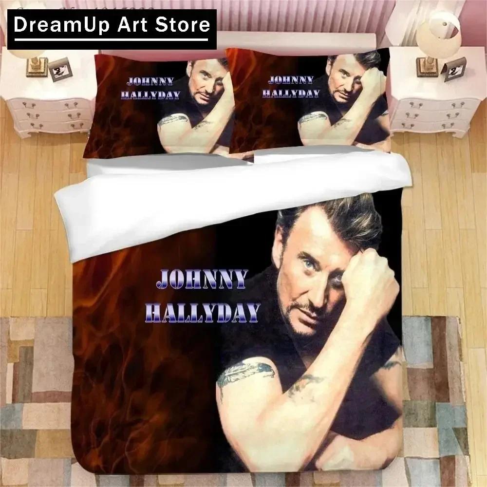 3D Print Fashion Johnny Hallyday Bedding Set Boys Girls Twin Queen Full Size Duvet Cover Pillowcase Bed Adult Bedroom