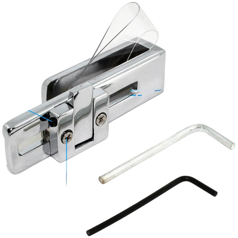 Adjustable Lock Sliding Door Latch For Bathroom Renovation Adjustable Locking Position Easy Attachment Fits 8mm Glass