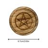 Wooden Pentagram Plate Board Crystal Stone Base Candle Holder Pentacle Altar Astrology Divination Props Wicca Ceremony Supplies