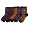 Arnold Palmer Women's Long Socks Flower Pattern Rose Embroidery Ankle Socks 5 Pairs Gift for Grandmother Made In Korea