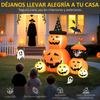 Inflatable Halloween Pumpkin with 6-Legged Cat, LED Lights, IP44, and Inflator for Parties, 160x100x180 Cm, Orange