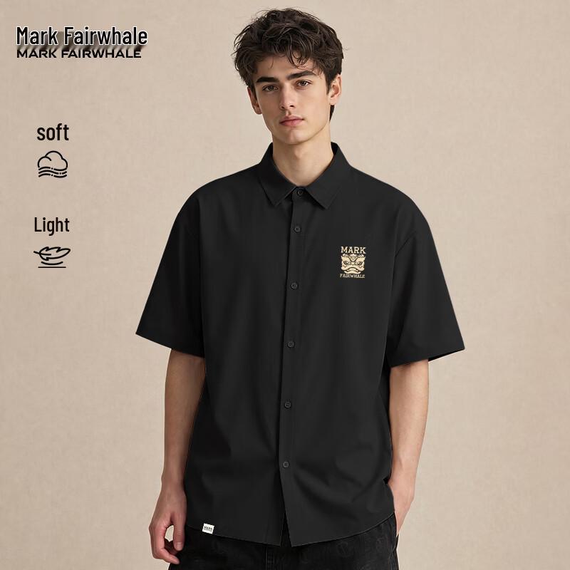 MARK FAIRWHALE Men s Casual Printed Short-Sleeve Polo Shirt