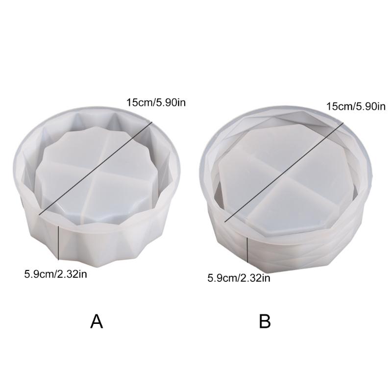 Geometric Succulent Flower Pot Silicone Molds Epoxy Resin Mold Plasters Storage Box Mold for DIY Resin Decoration
