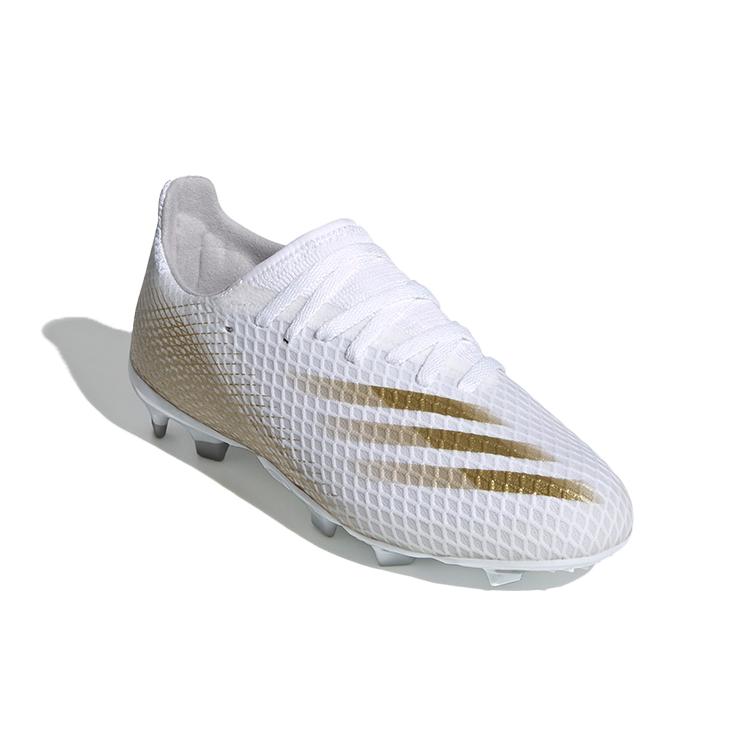 adidas X Ghosted 3 FG White Metallic Gold Melange Kids EG8210