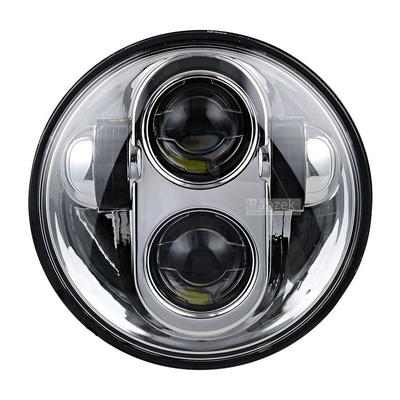 Ranzek 5-3/4" 5.75" Cree LED Projector Motorcycle High Beam Headlight (Chrome)