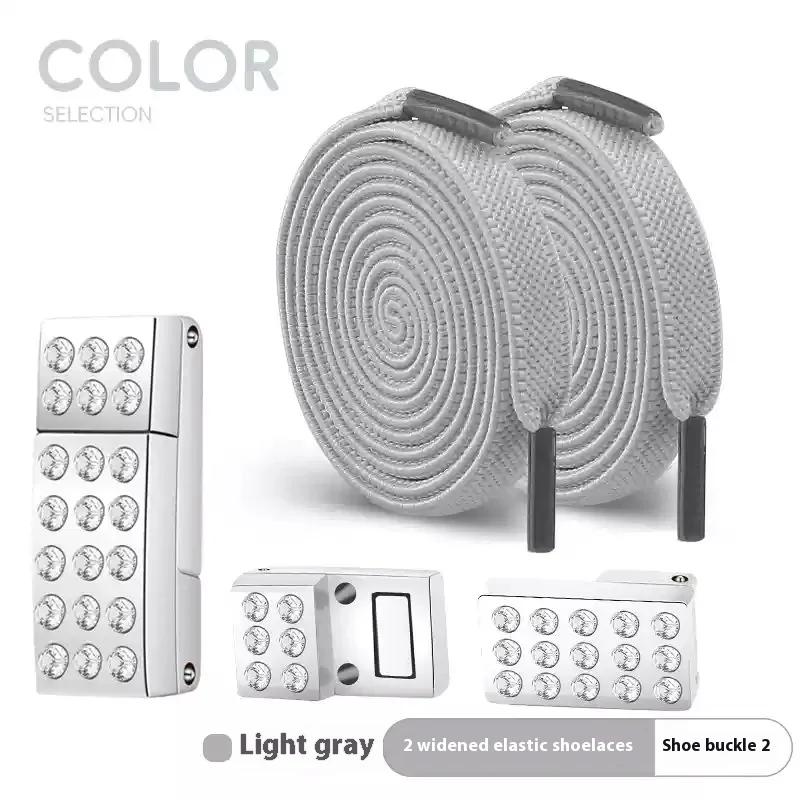 Diamond Elastic Laces Sneakers Magnetic Shoelaces Without Ties Tennis Women No Tie Shoe Laces Flat Wide Shoelace Shoe Accessorie