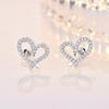 925 Sterling Silber Ohrringe Hohe Qualität Herz für Damen Modeschmuck Hochzeit Verlobung Party Geschenke süß