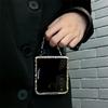 For Xiaomi Mix Flip Luxury Fashion Wrinkled Flower Love Chain Cases Phone Case Cover