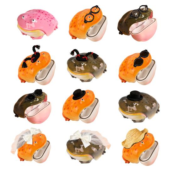 Cartoon Frog Shape Earphone Case Plastic Resin 1 Pc