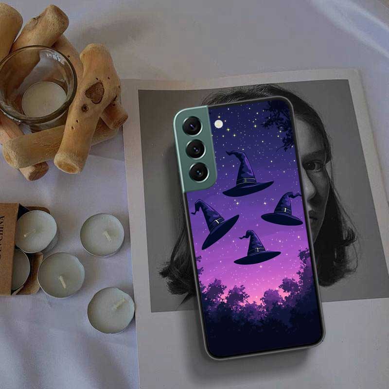 Halloween Wizard Hat Horror Fun Phone Case For Samsung Galaxy S22 S25 Ultra S21 S10 Plus S26 Edge S20 S23 S24 FE Cover Silic