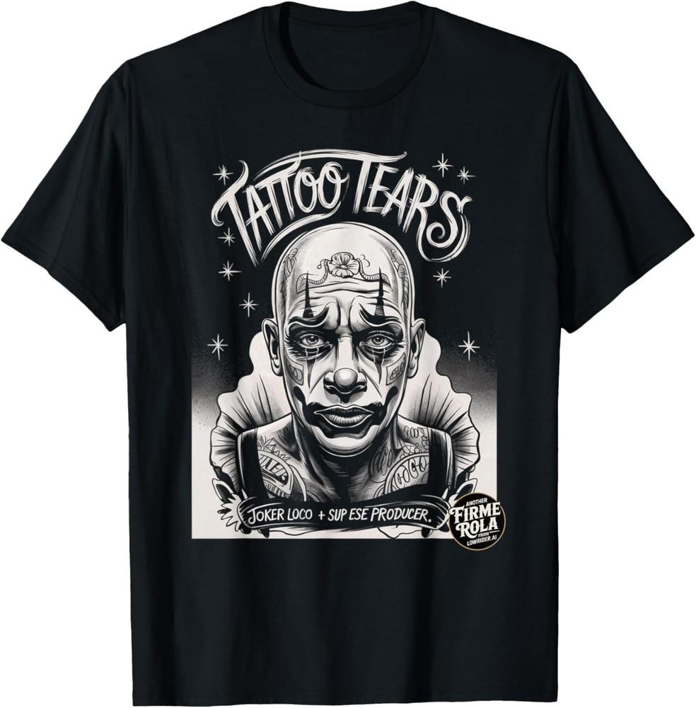 Футболка с татуировкой  Слезы  Унисекс Футболка XXL
