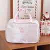 Large Capacity Travel Cosmetic Bag Women's Pink Large Tote Makeup Storage Organizer for Toiletries Easy To Carry Daily Use