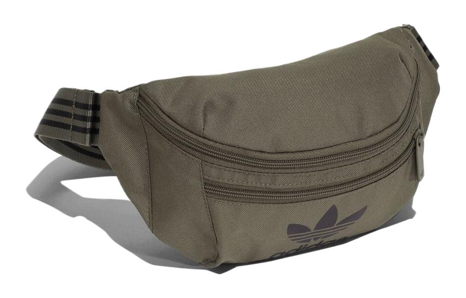 adidas Originals Trefoil Recycled Polyester One Shoulder Crossbody Fanny Pack Regular Unisex Olive IL4815