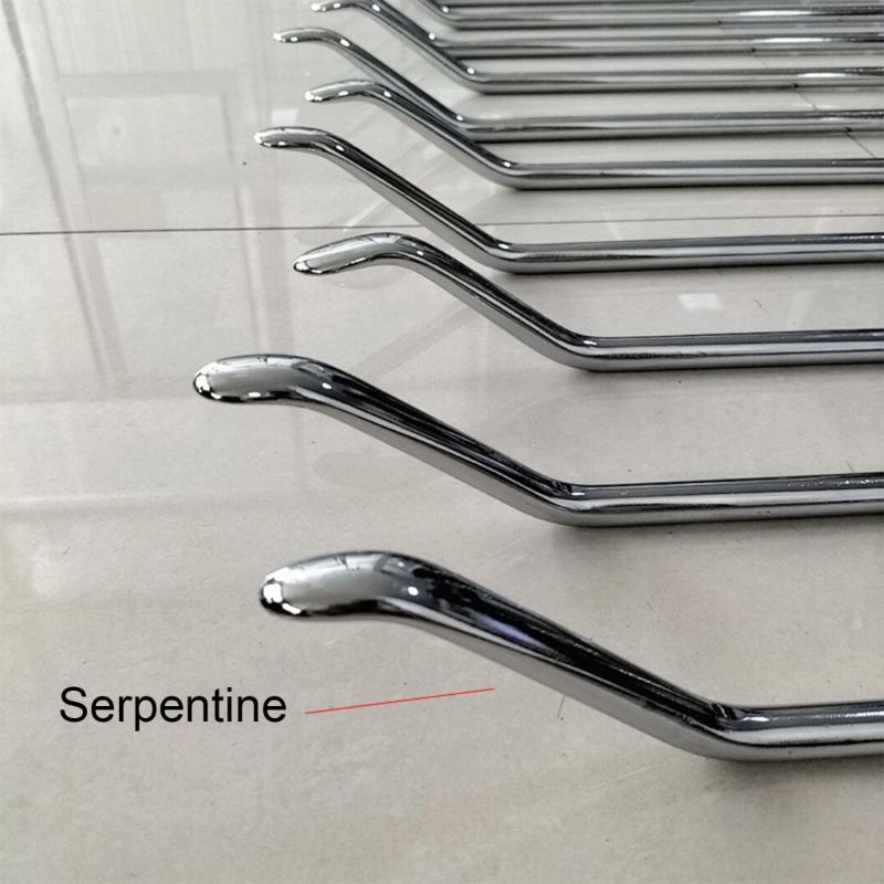 Dent Remover Hook Tool Car Dent Repair Tool Snake Hook Flat Top Pry Bar Professional Body Dent Repairing Rod