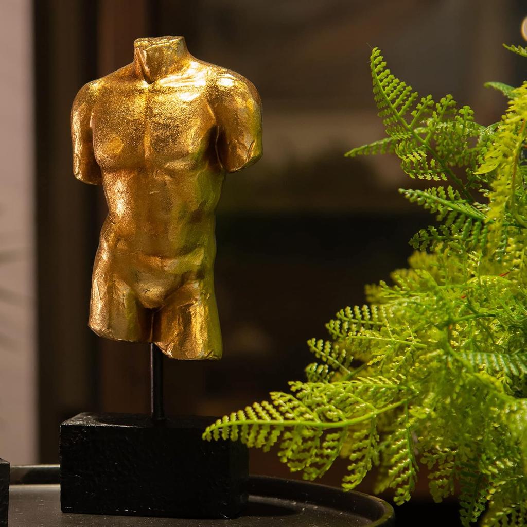 Guichifun Sculptures Home Decor Bust Male Statue - Figure Resin Decoration Modern Gold Decorative Figures Home Art Sculpture Christmas Birthday Gifts