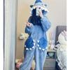 Shark Coral Fleece Winter Casual Cute Plus Velvet Onesie Pajamas