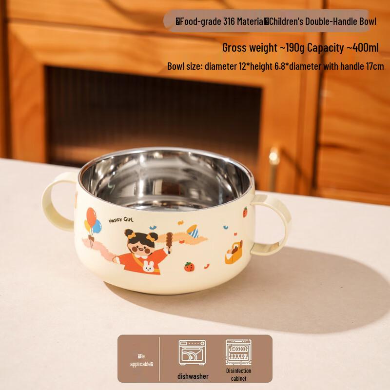 ZISIZ Family Cartoon Anti-Scald Bowl