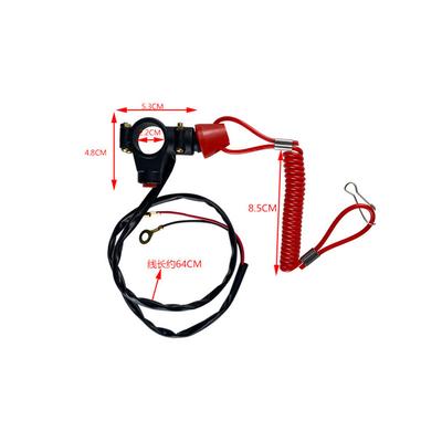 Boat Engine Motor Kill Switch With Safety Tether Lanyard Off-road Vehicle Engine Emergency Power Off Switch