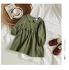 Lace Trim Bow Collar Long Sleeve Princess Dress for Kids - 2026 Autumn Collection