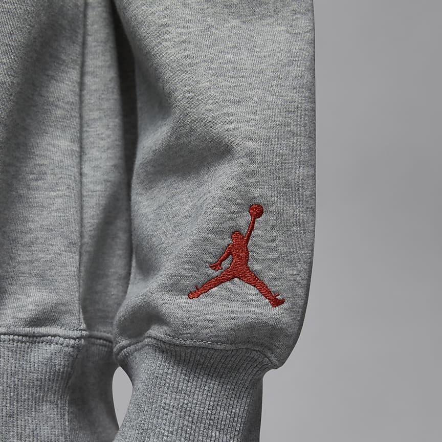 Jordan Brooklyn Fleece Bequem Weich Rundhals Langarm Sweatshirt Damen sweatshirt Dunkelgrau HV1749-063