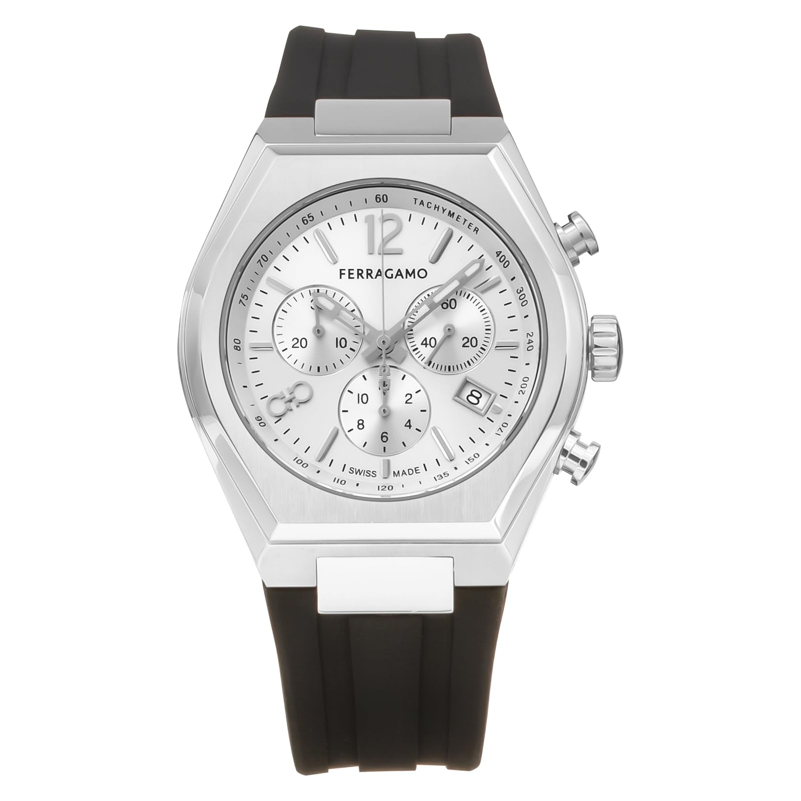 

Watch TONNEAU GENT Silver Dial Stainless Steel Sapphire Glass Quartz 42MM Swiss Watch Brand SFUV00222 Black [Ferragamo] Men s [Item]