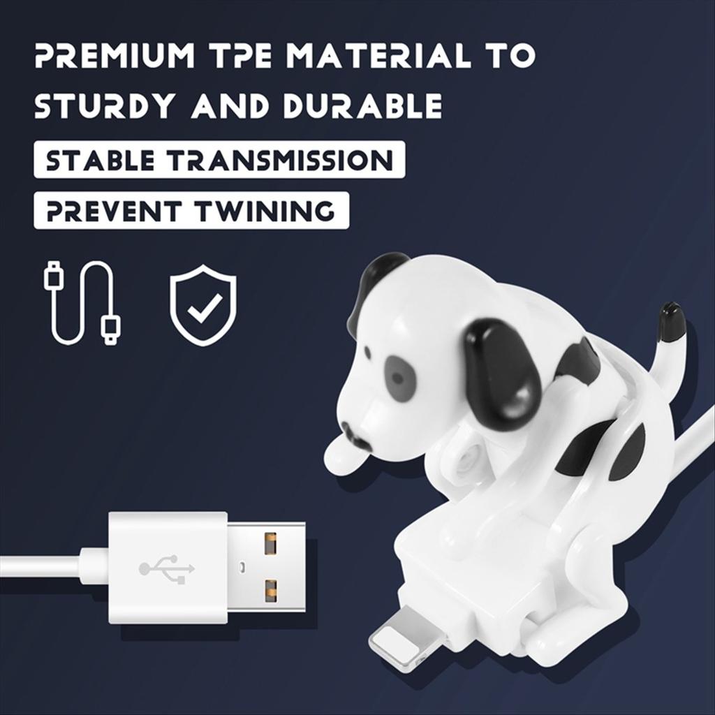AA58 USB Cable Funny Humping Dog Charger for iPhone 13/12/11 and More, Moving Spotty Dog Fast Charger USB Cable