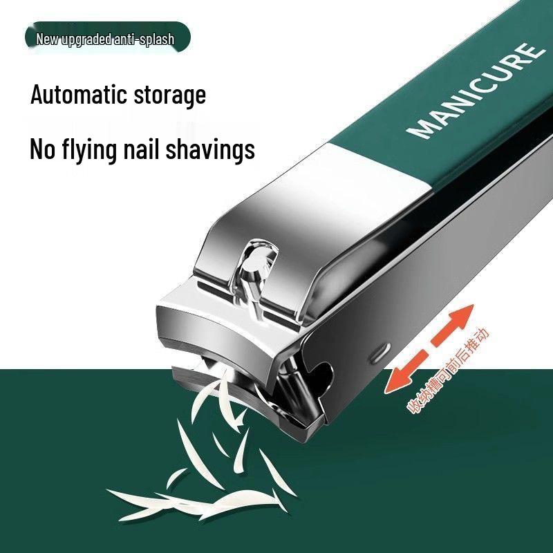High-End Anti-Splash Nail Clipper Set for Men & Women with Ear Pick