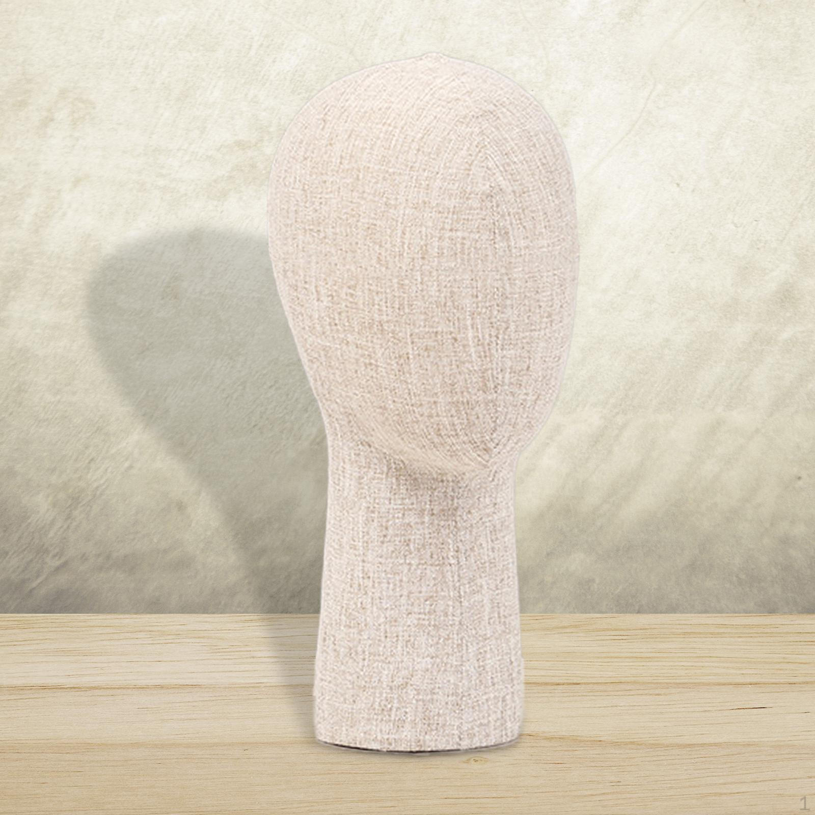 

Манекен Голова Подставка Держатель для Демонстрации Шляп Профессиональный Манекен Парик для Ожерелий Height 33cm бежевый