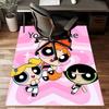 Powerpuff Design Area Rug Personalized Name- Non-Slip, Soft & Cozy Floor Mat for Living Room, Office - Indoor/Outdoor Carpet
