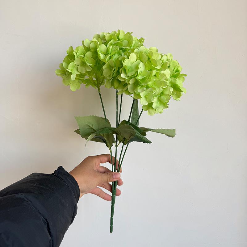 5-Head Silk Hydrangea Fake Flowers for Wedding Décor and Home Arrangements