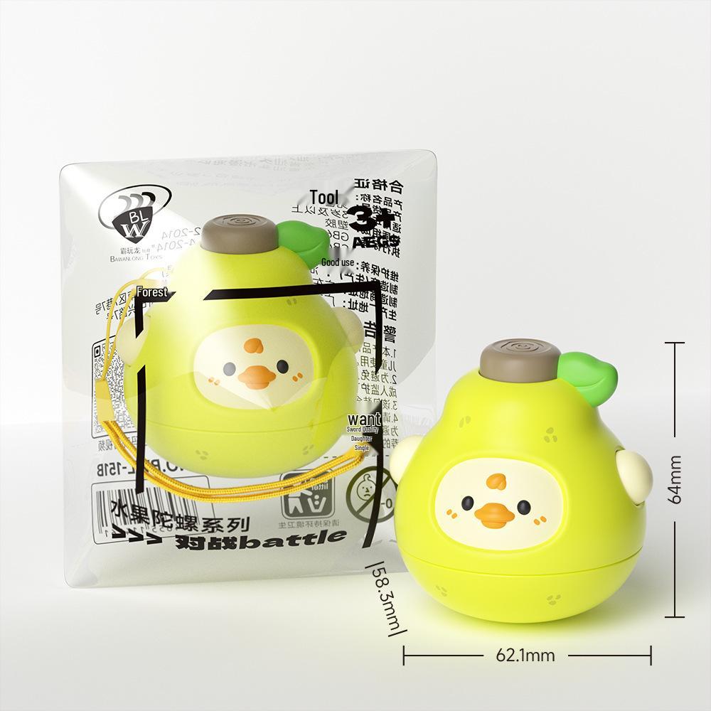 Fruit-Themed Collision Spinning Top Toy for Kids