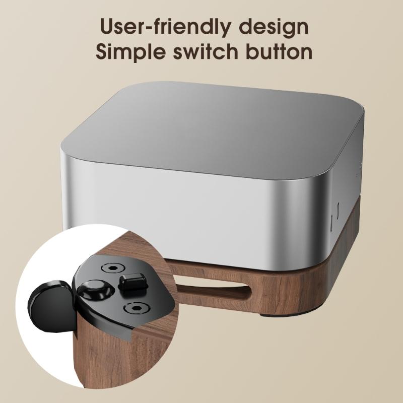 Desktop Stand for 4 with Integrated Power Button and Enhanceds Cooling Ventilated Desktop Holder