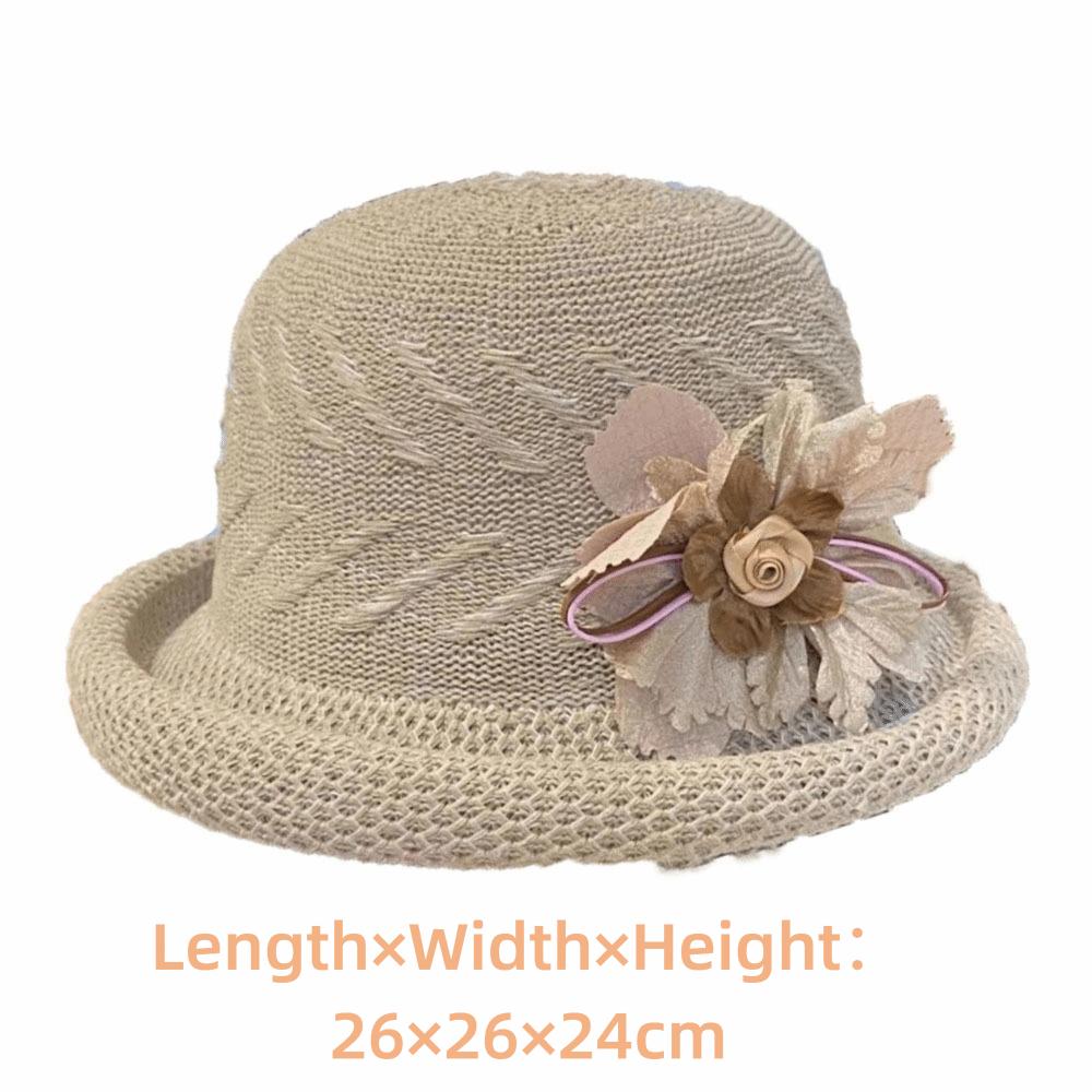 Breathable Straw Bucket Hats Dome Woven Basket Hat New Sunshade Cap  for Women