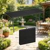 Balcony table with smooth tabletop, buffet table, foldable design dining table