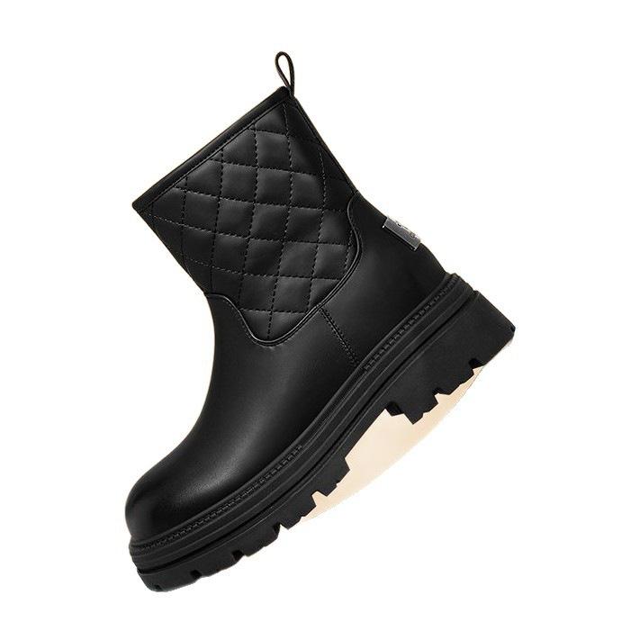 Snow boots new cotton shoes winter velvet thickened warm thick-soled white boots short boots