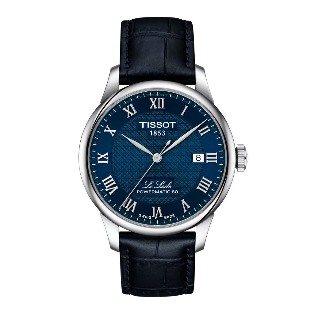 Tissot Leather Strap blue Dial Men's Fashion Watch T006.407.16.043.00