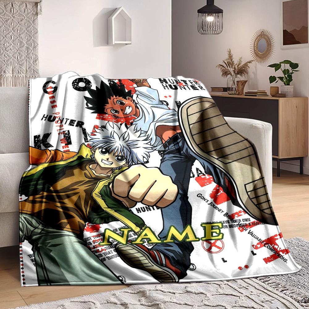 Custom 1pc Hunter X Hunter Adventure Blanket, Soft And Comfortable Blanket, Casual Warm, Camping Travel Blanket, Birthday Gift Q912128