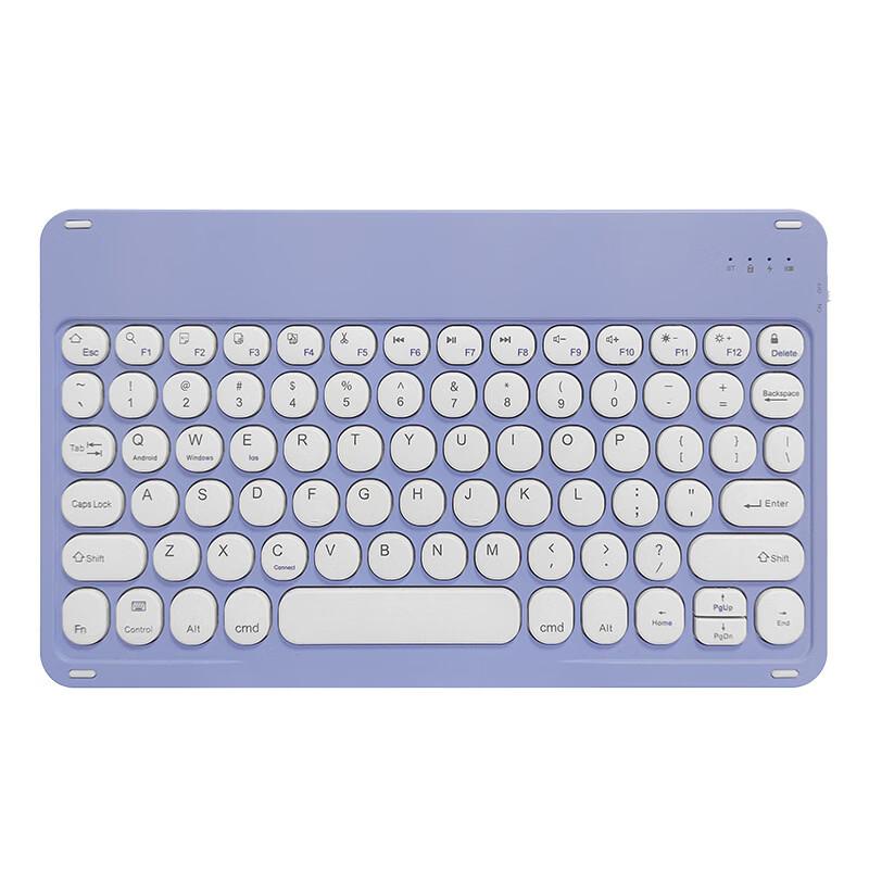 OLOEY X3 Drahtlose Bluetooth Mini-Tastatur mit runden Tastenkappen