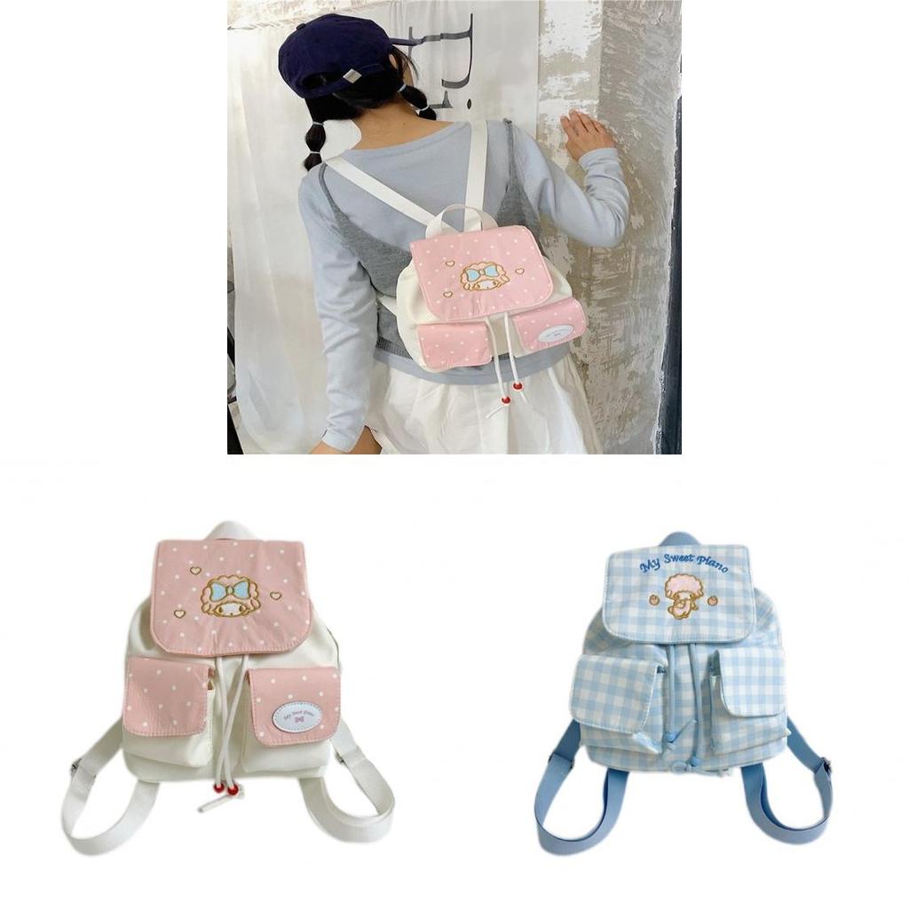 Animal Pattern Backpack For Students Oxford Fabric Small Capacity School Bag With Multiple Storage Compartments