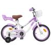 Kids  Bicycle with Training Wheels 12 Inch for Ages 2 4 Purple