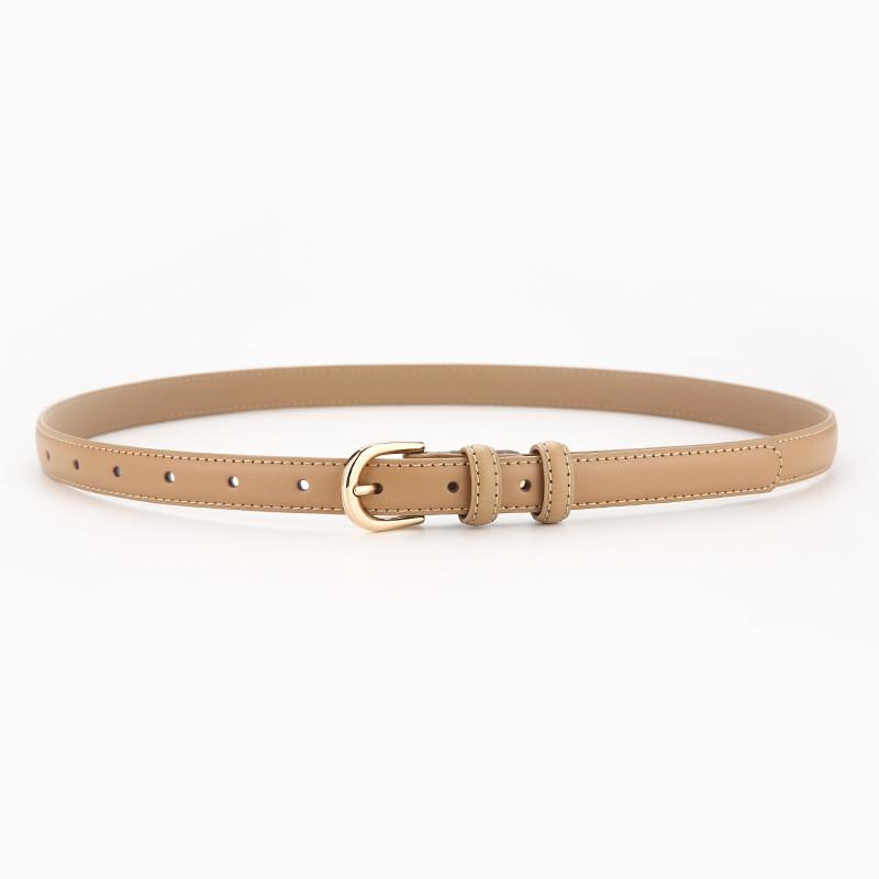 Cintura da Donna in Vera Pelle con Motivo a Pesce Sottile per Vita di Abiti per Uso Business e Casual