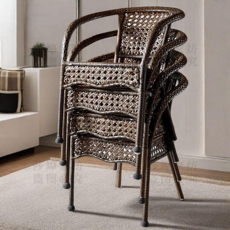 Eleganter Handgewebter Wasserdichter Rattanstuhl - Verdicktes, Hochwertiges Design für Zuhause