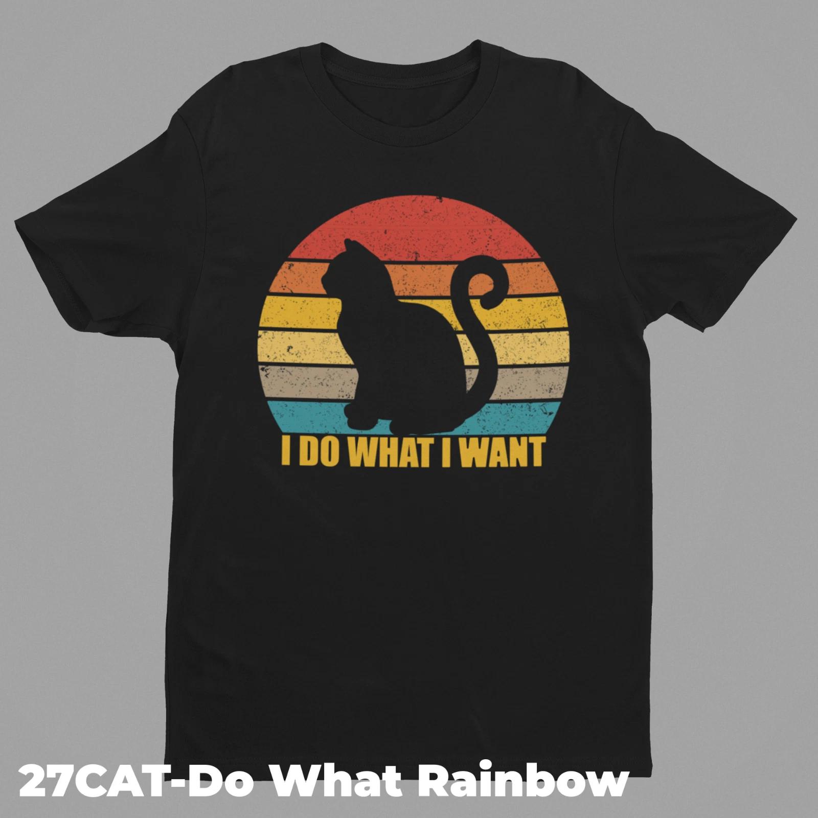 Cat Funny T-Shirt Designs 27CAT-Do What Rainbow 3XL
