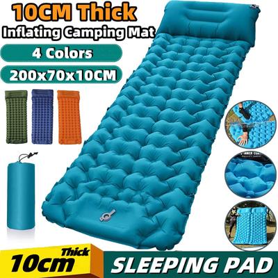Self Inflating Camping Mat 10cm Thick-Widen & Thicken Inflatable Camping Sleeping Mat Built-in Pump Easy To Inflate, Outdoor Inflatable Sleeping Pad