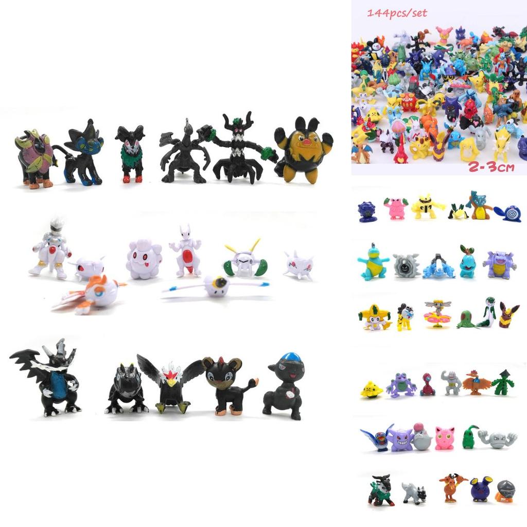 144pcs Pokemon Action Figures Collection Toy Anime Kids Toy Gift