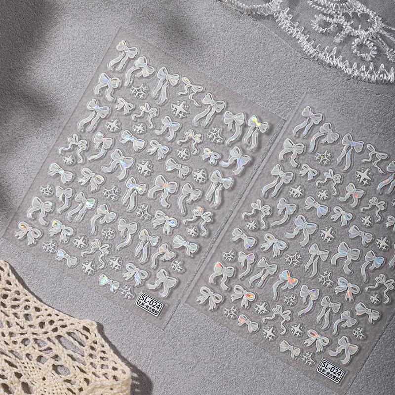 SKY Nail Stickers - Sweet Fairy Ribbon & Laser Bow Decor