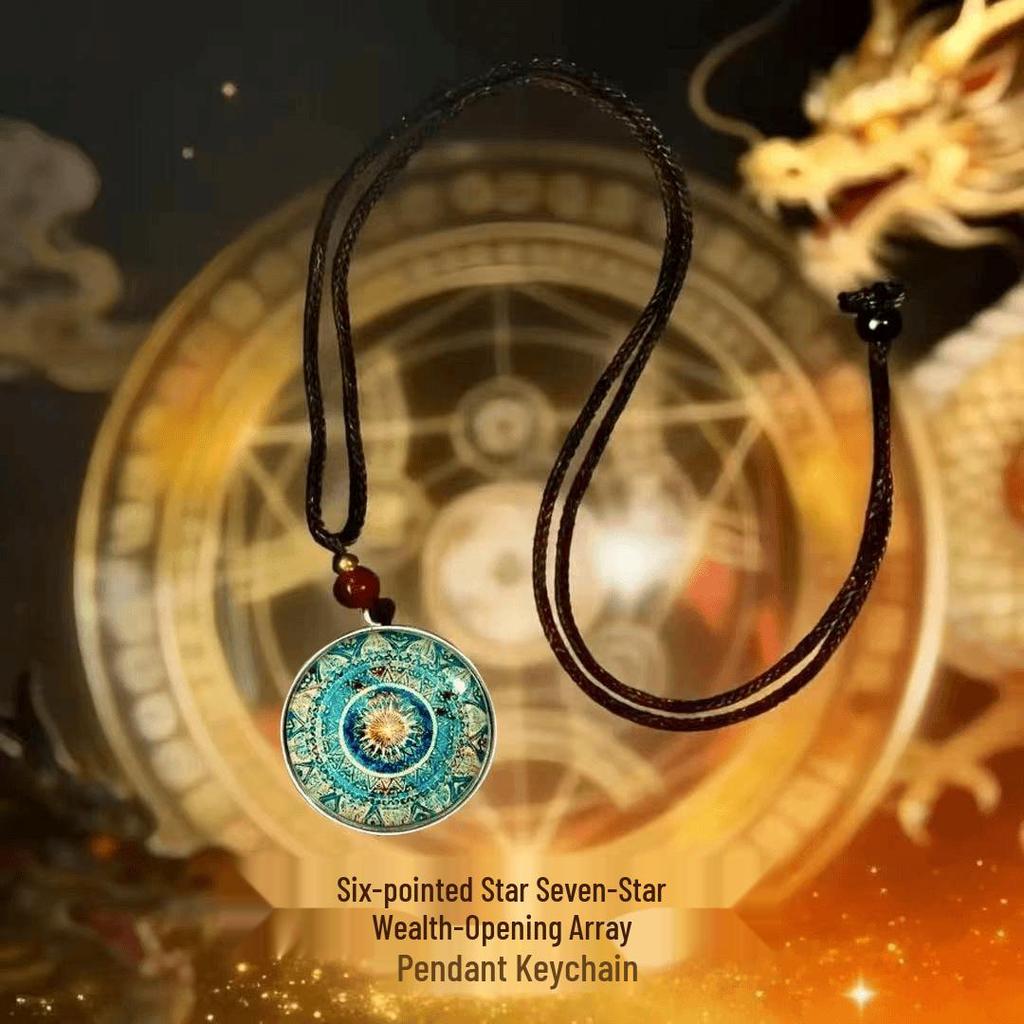 2026 Year of the Horse: Six-Pointed Seven-Star Wealth-Attracting Personal Energy Array Charm.