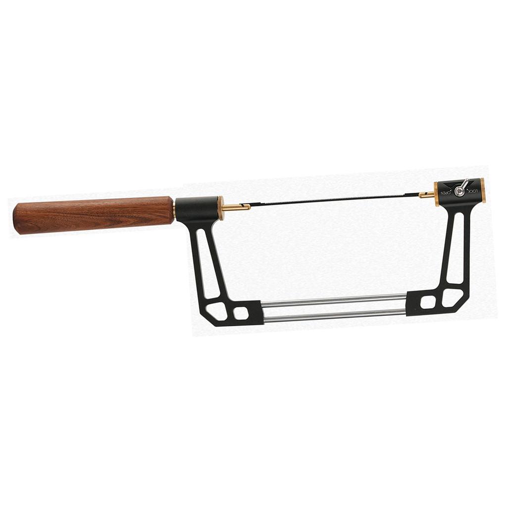 Coping Saw Round Wooden Handle Aluminum Alloy U Type Wire Frame Saw with 15T 18T 24T HSS Blades for