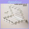 Wall Mount Folding Clothes Drying Rack With Clips For Indoor Laundry Storage